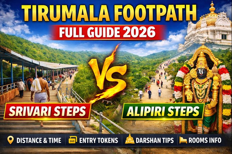 Tirumala Footpath Darshan Guide 2026 Srivari Mettu vs Alipiri Steps